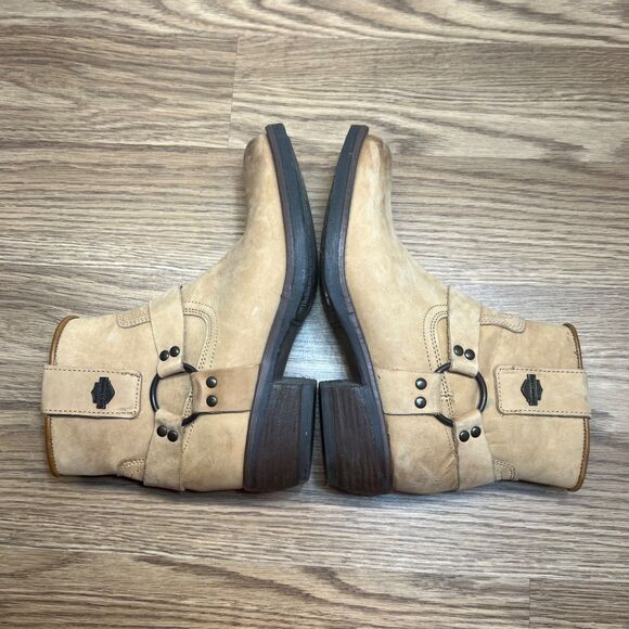Harley Davidson Abbington Tan D84493 Women's 6 M Harness Ankle Boots - Picture 2 of 11